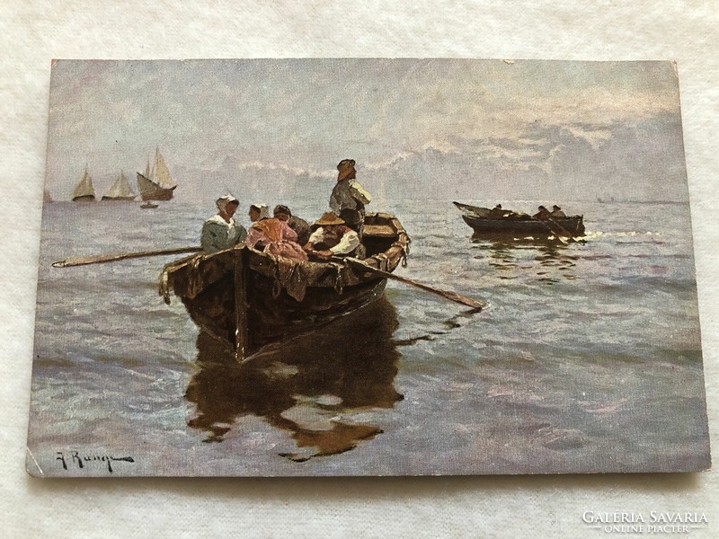 Antique, old postcard - 1908 -3.