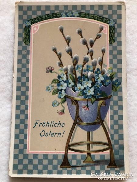 Antique, old litho Easter postcard -3.