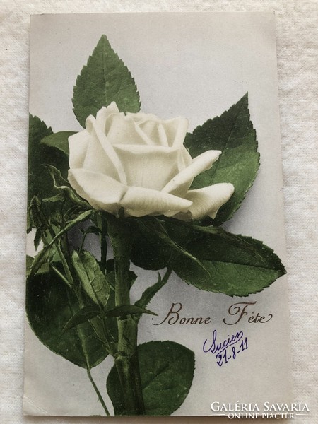 Antique, old floral postcard - 1911 -3.