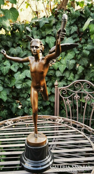 Victorious archangel - fabulous bronze statue
