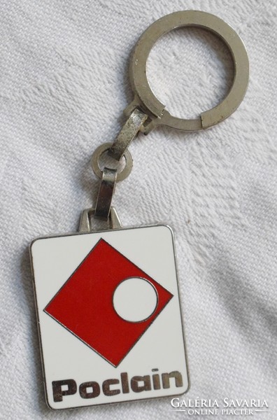 Old, rerto poclain key ring 3 x 3.5 cm + hanger