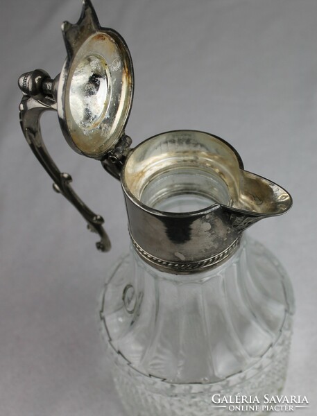 Beautiful, Italian vintage decorative carafe, spout, with silver-plated top. at the Sheraton