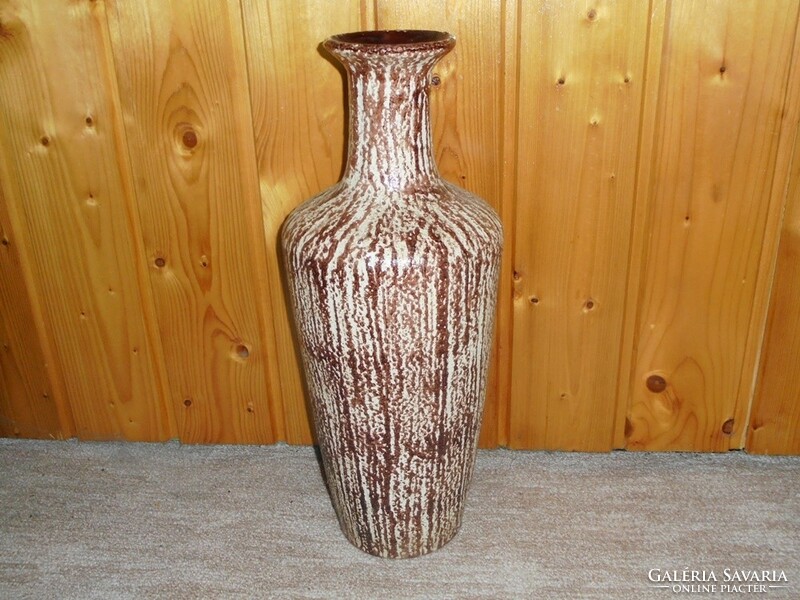 Retro Old Painted Ceramic Craftsman Industrial Art Vase Floor Vase 51cm Tall 1970s