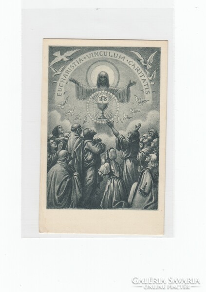 Eucharistia - vinculum - caritatis postcard (postal clear)