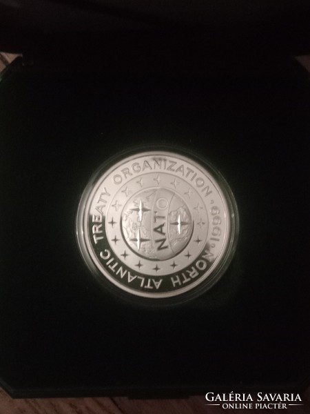 Nato accession 925 silver commemorative coin with certificate in gift box