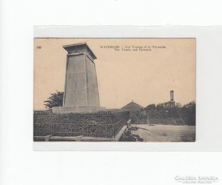 Francia régi Waterloi emlék képeslap "postatiszta"