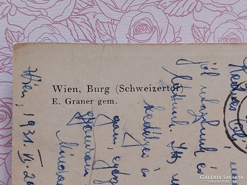 Régi képeslap 1931 Bécs levelezőlap