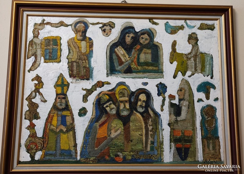Scéner Mihály Királyok 60 x 80 cm. o. farost