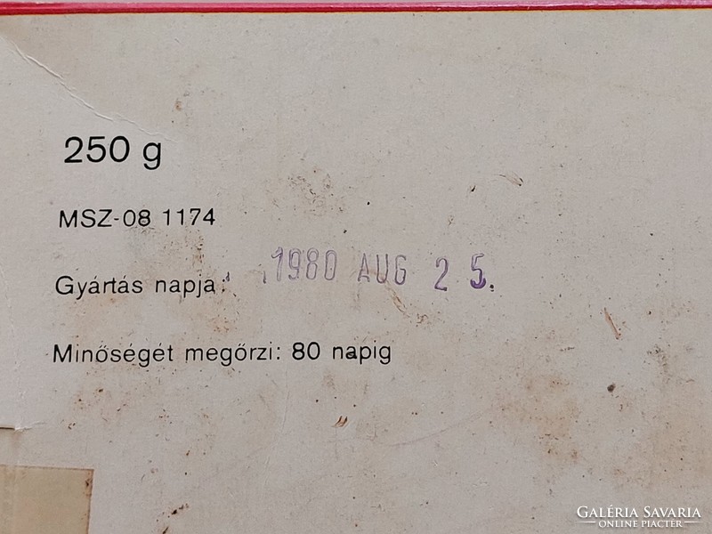 Retro bonbonos doboz 1980 Szerencs Anita desszert papírdoboz