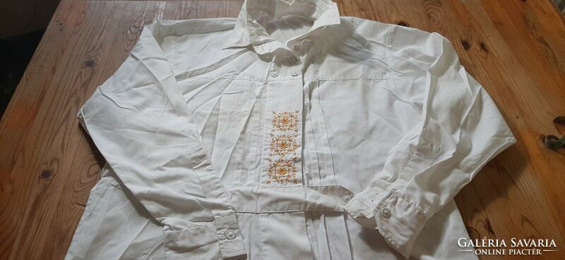 Old machine embroidered wear blouse, shirt 1960s