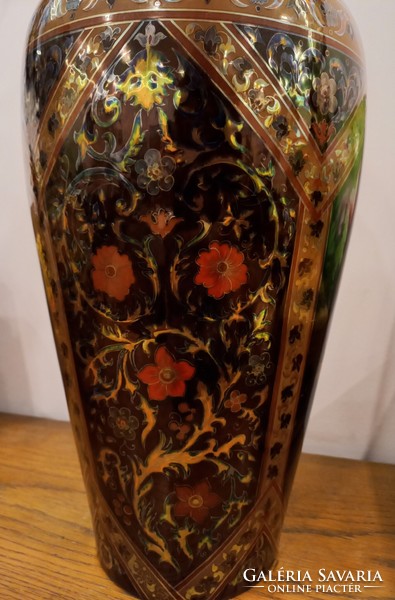 Zsolnay eosin floor vase