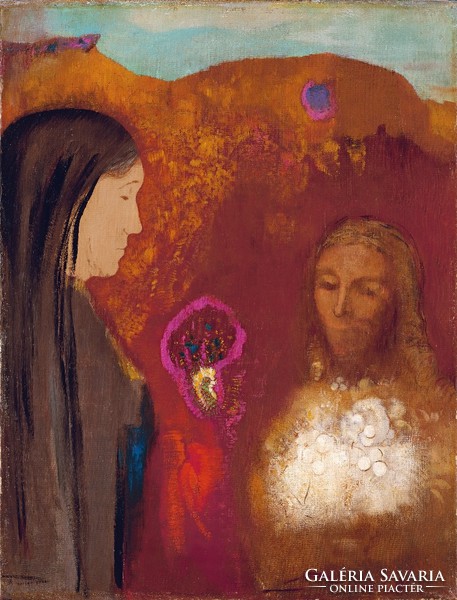 Odilin Redon - Christ and the Samaritan woman - reprint