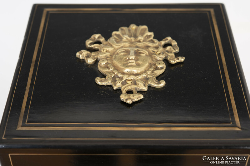 Boulle-style tantalus (drink box) - decorated with a jellyfish head