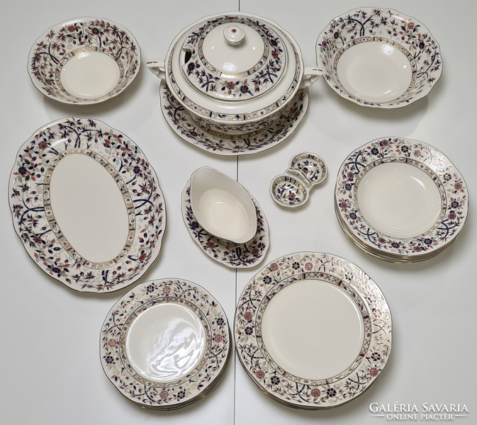 Zsolnay bamboo pattern dinner set for 6 people #1436