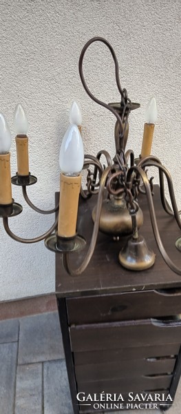 ﻿Flemish 8-branch candle chandelier in working condition. Negotiable.