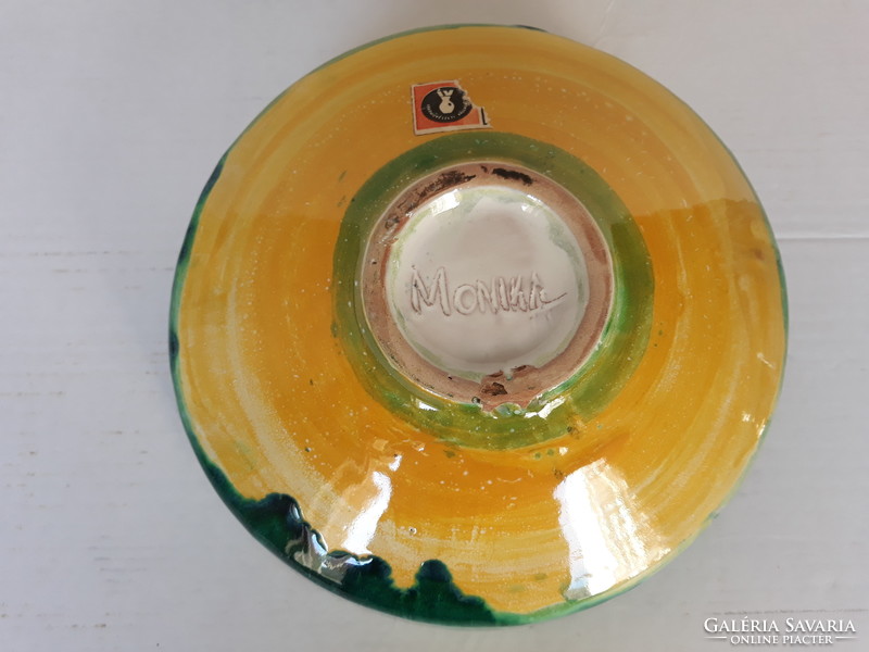 Retro...Marked laboratory mónica ceramic dinner plate, wall plate