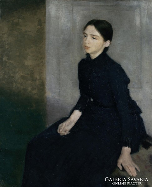 Vilhelm Hammershøi - A művész nővérének portréja - reprint