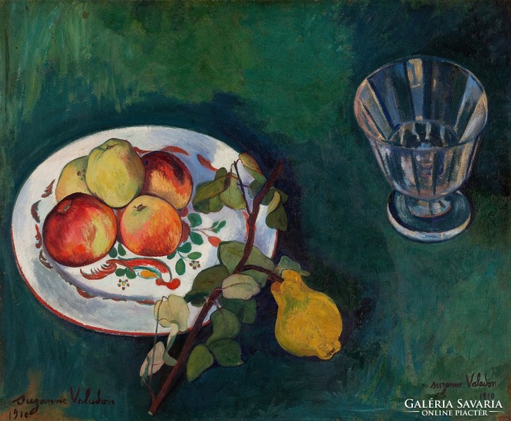 Suzanne valadon - still life with fruits and glass - reprint