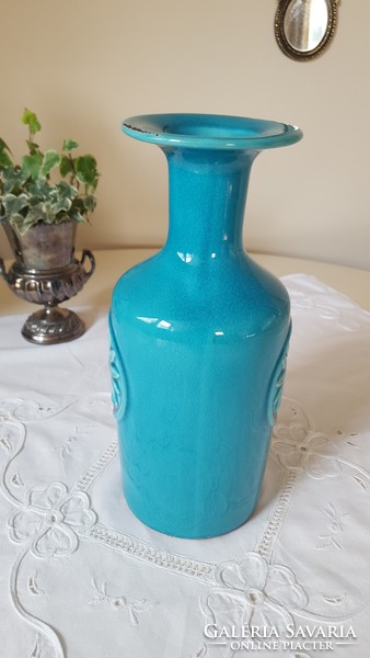 Szép türkizkék kerámia váza