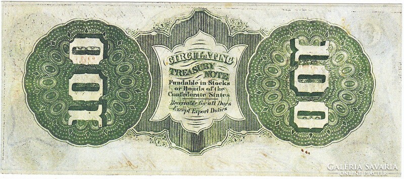 Confederate States $100 1863 Replica