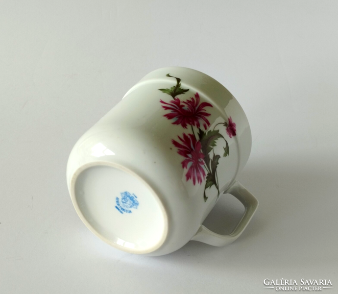 Beautiful old lowland porcelain mug with a flower pattern