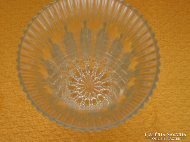 Bordás art deco retro kristály váza