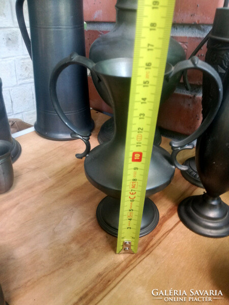Old pewter two-handled vase - liquidation of collection