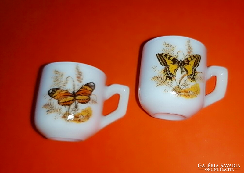 Butterfly porcelain 2.8 cm. Mini cup for doll house. 48.