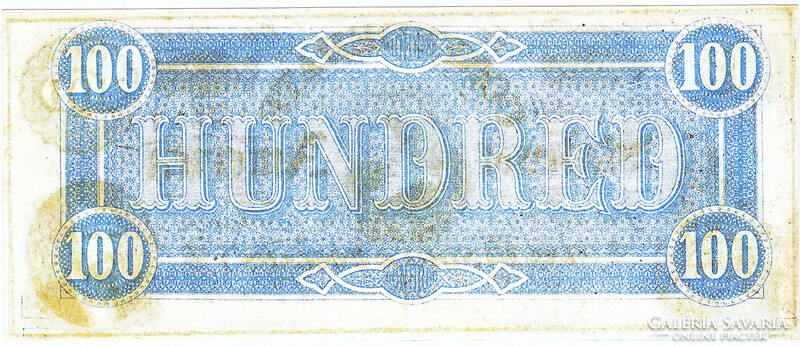 Confederate States $100 1864 Replica