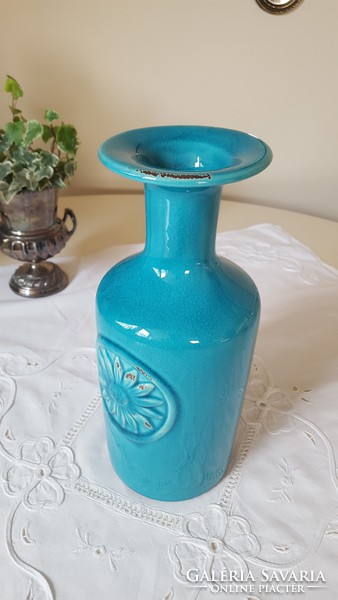Szép türkizkék kerámia váza