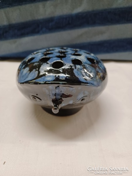 Retro ceramic hedgehog ikebana, pen holder