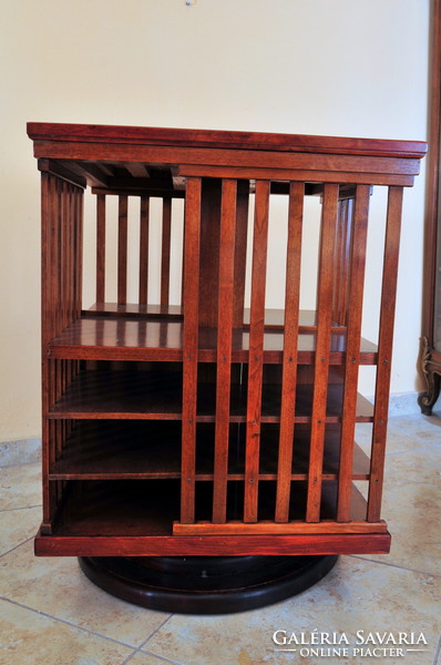 Antique rotating book stand