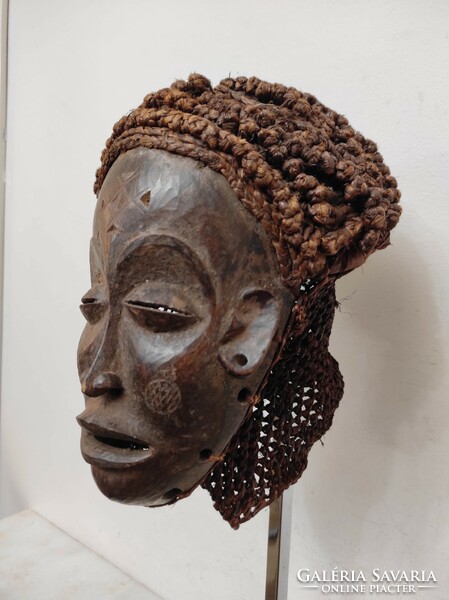 Antique African mask Chokwe ethnic group Angola 105 drop 47 6753