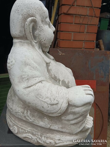Ritka  Kő Pocakos Buddha Gazdagság Jólét Vidámság Bőség  Feng shui  Fagyálló műkő szobor