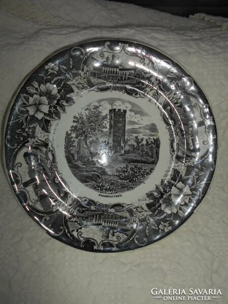 City view, landscape porcelain plate 17 cm