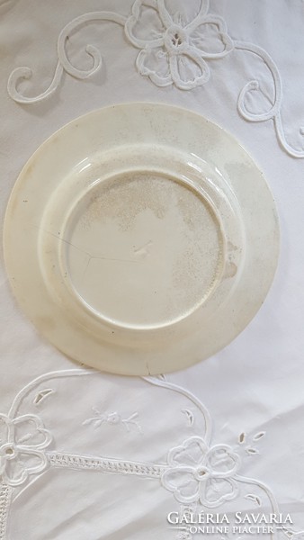 Antik,fekete/fehér porcelán tányér