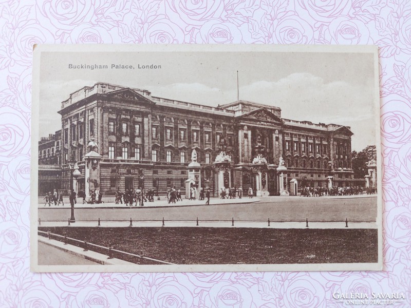 Régi képeslap Buckingham palota London fotó levelezőlap