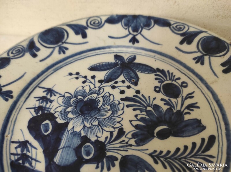 Antique delft blue pattern porcelain plate delft 60 6797