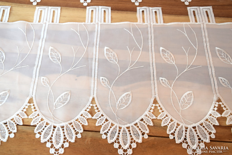 Pair of special embroidered lace stained glass curtains 104 x 34