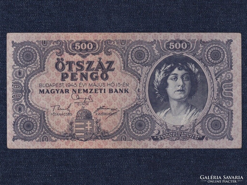 Háború utáni inflációs sorozat (1945-1946) 500 Pengő bankjegy 1945  (id50439)