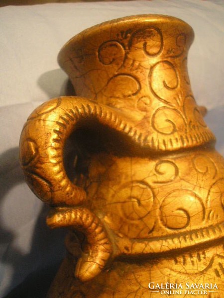 N15 Antik ó-arany belül majolika mázas kerámiák hatalmas formaszámos ritkaságok  egyben eladóak