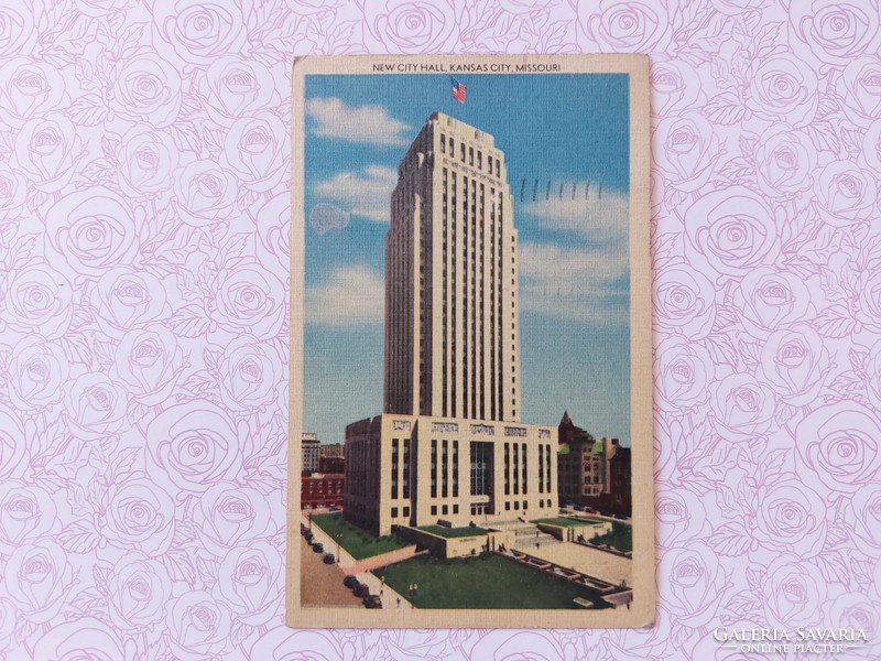 Régi képeslap 1948 Missouri New City Hall fotó levelezőlap