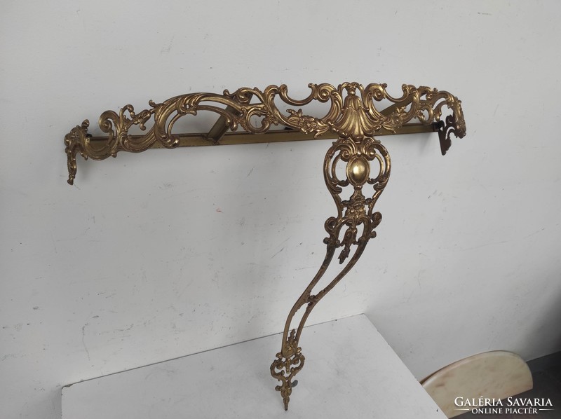 Antique onyx console table brass copper plinth 735 6893