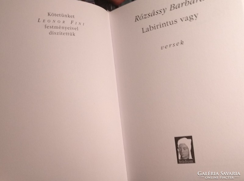 Rózsássy Barbara: Labirintus vagy. Verses kötet., Ajánljon!