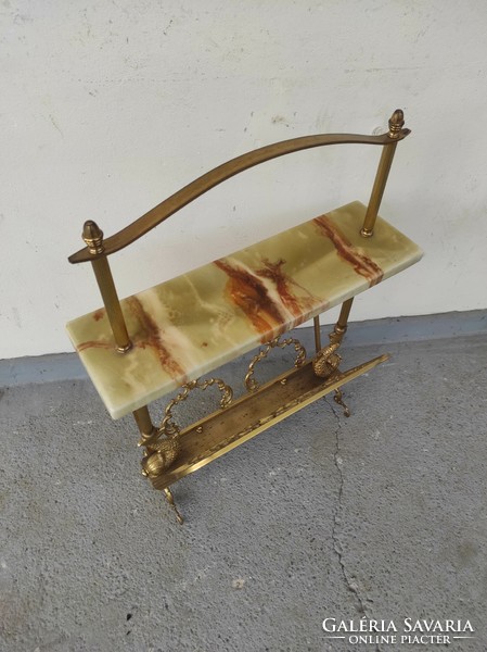 Antique patina copper fish leg newspaper holder onyx flat telephone table newspaper holder 742 6899