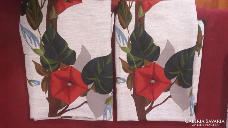 Floral curtain, pair of blackout curtains (l3426)