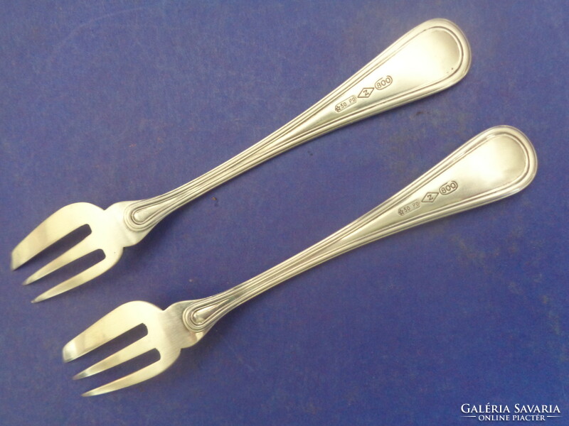 Pair of silver cookie forks
