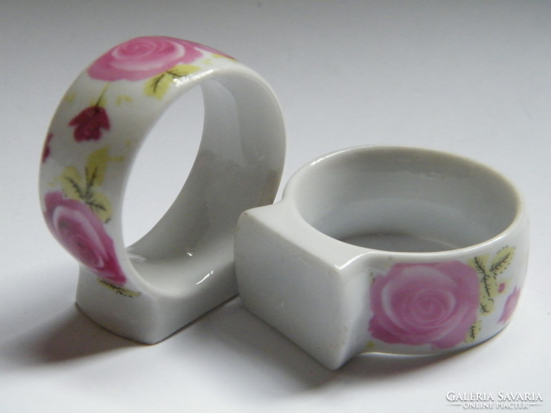 Pink porcelain (adler) napkin rings 2 pcs