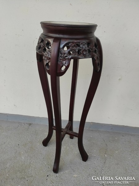 Antik kínai bútor magas asztal márvány lapos kaspó váza tartó állvány 744 6900