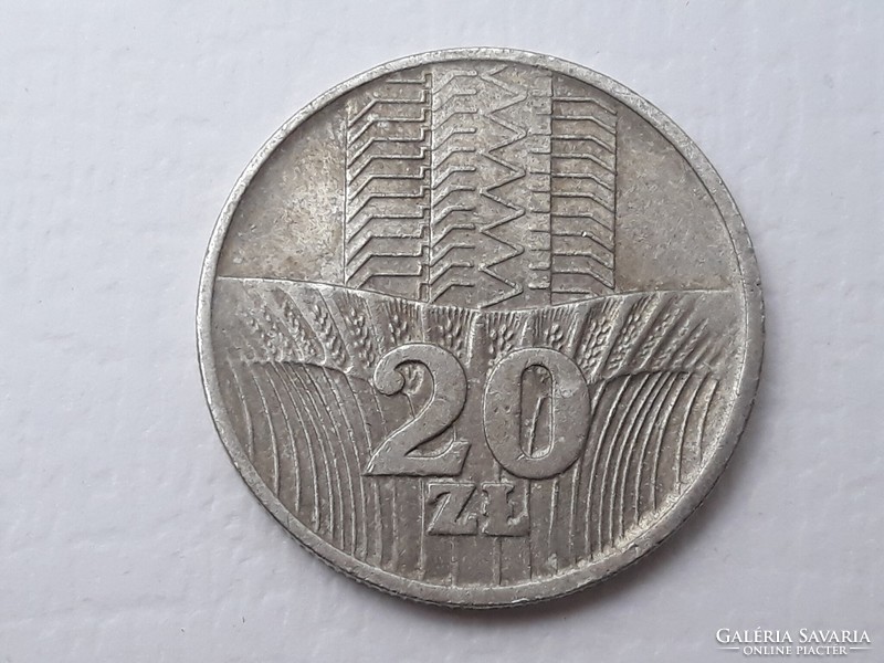 Lengyelország 20 Zloty 1974 érme - Lengyel 20 Zlote 1974 külföldi pénzérme